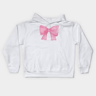 Coquette pink bow Kids Hoodie